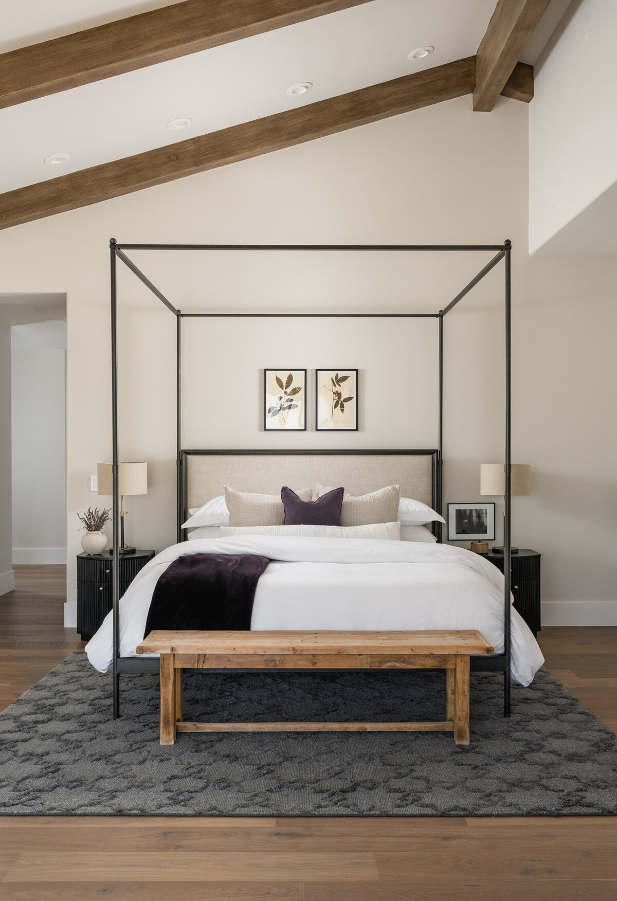 bed in bedroom