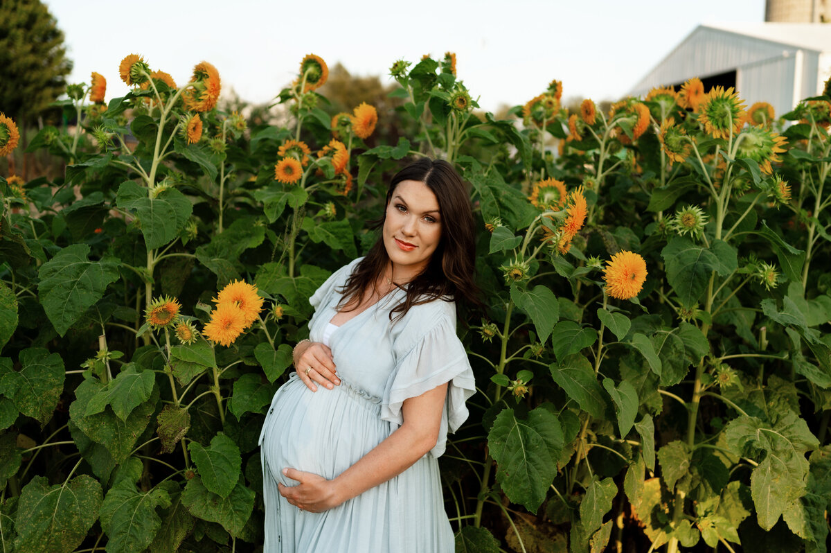sunflower maternity photos