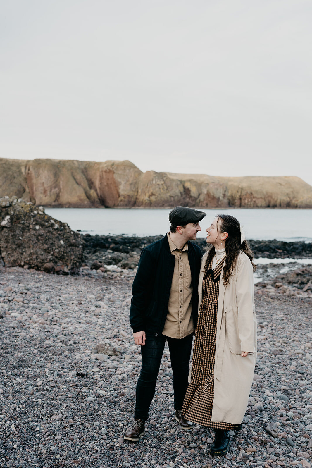 Aberdeenshire Engagement and Couple Photo Session at Dunnottar Castle-40
