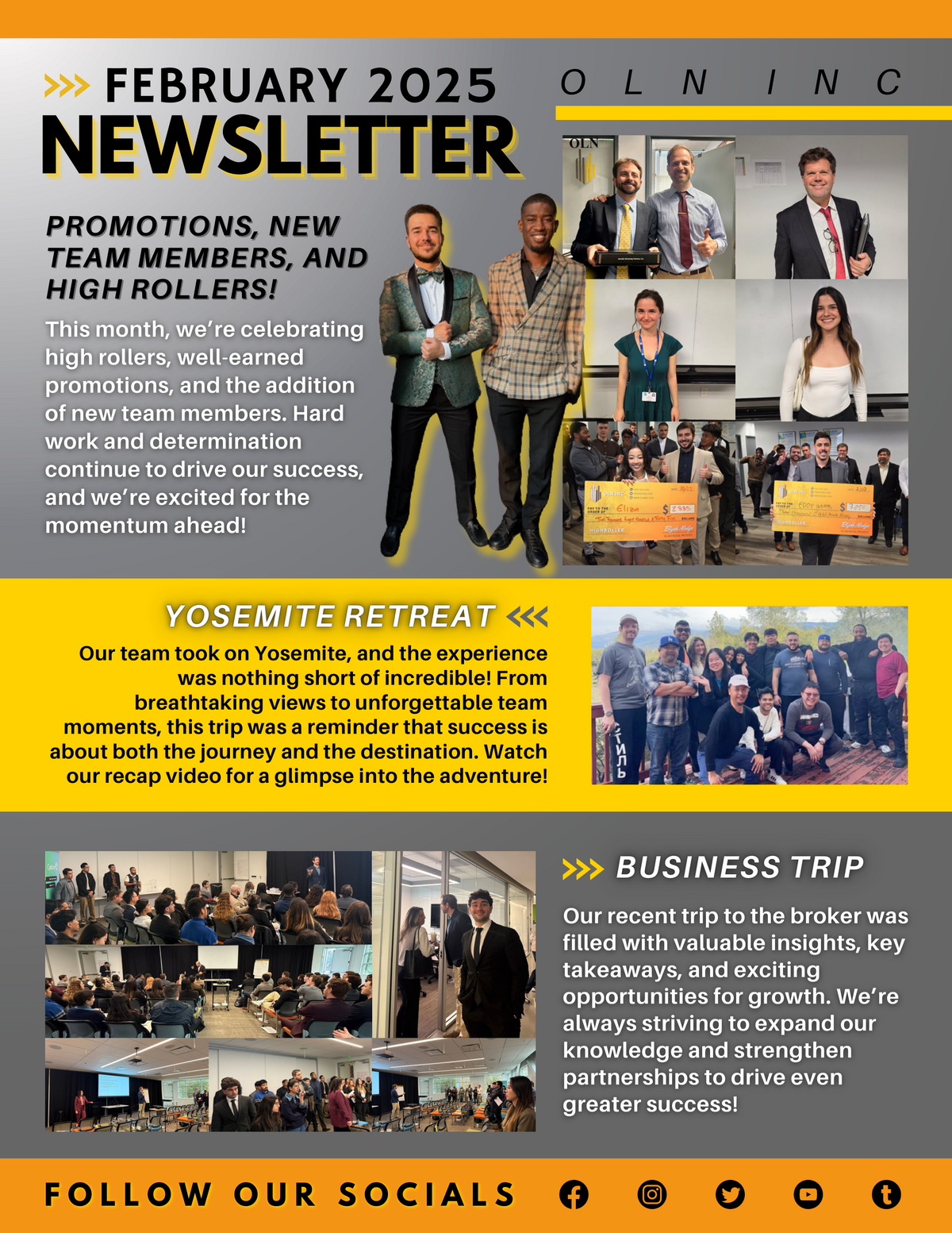OLN Inc - Monthly Newsletter