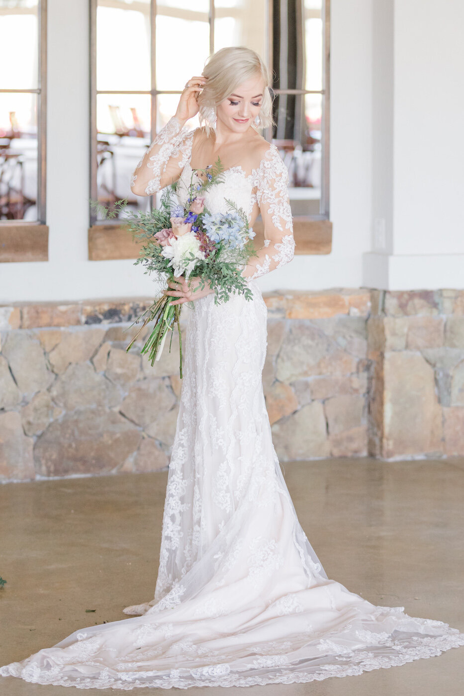 Summer Stone Tower Wedding Bride-4612