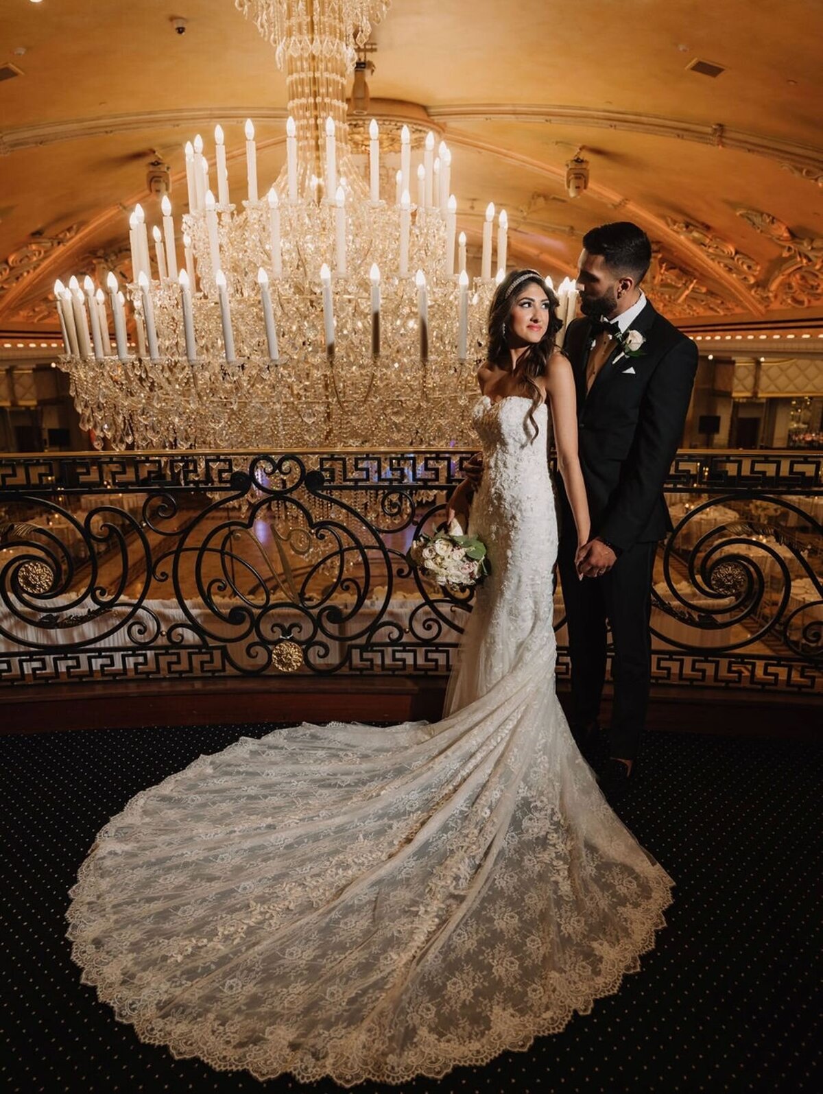 wedding couple at their luxury wedding in new jersey