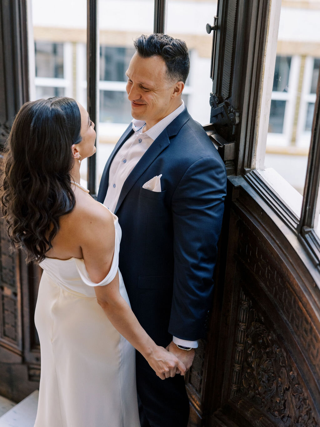 Date Night Engagement Photo in Downtown Chicago