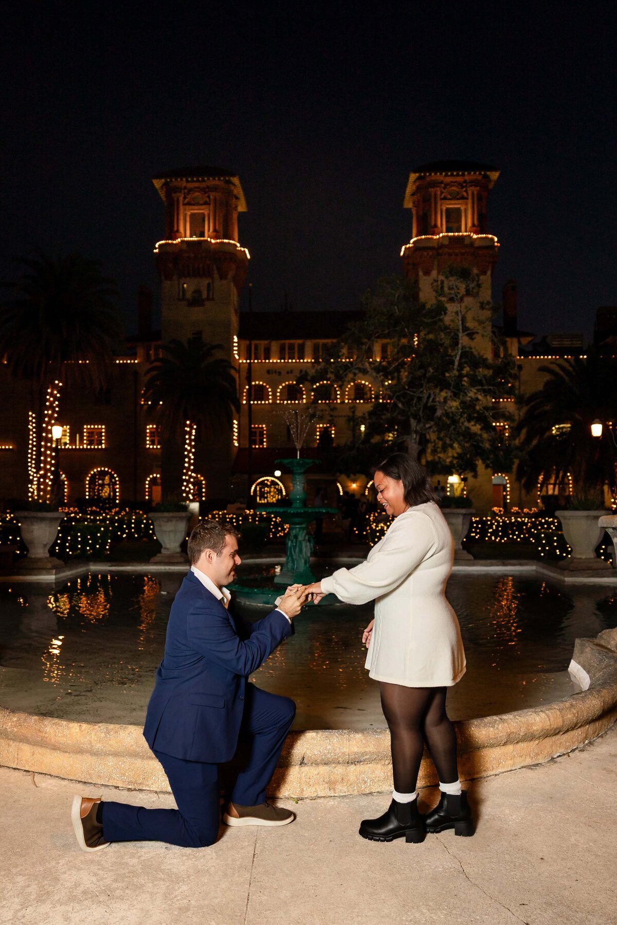 Nights of Lights Engagement Photos | St. Augustine Engagement Photographer-9583