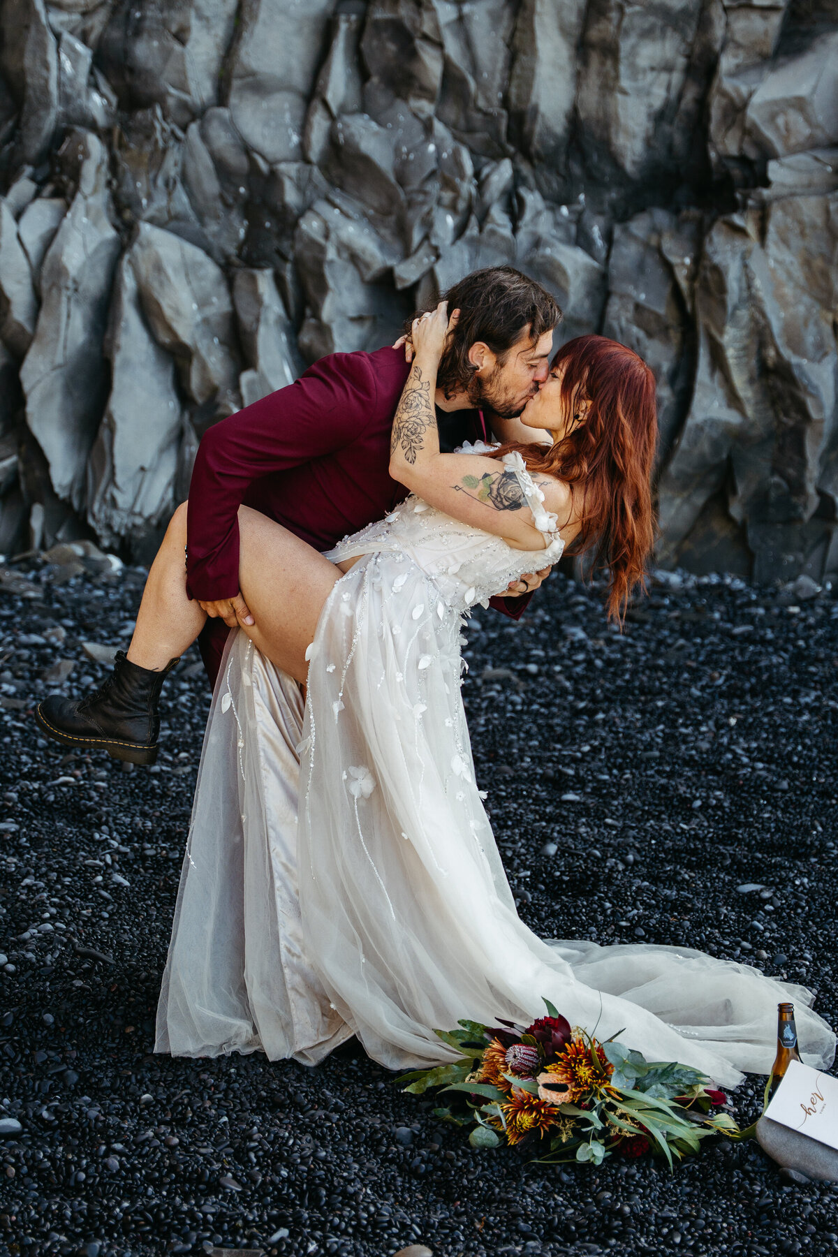 REYNISFJARA Iceland Elopement -45