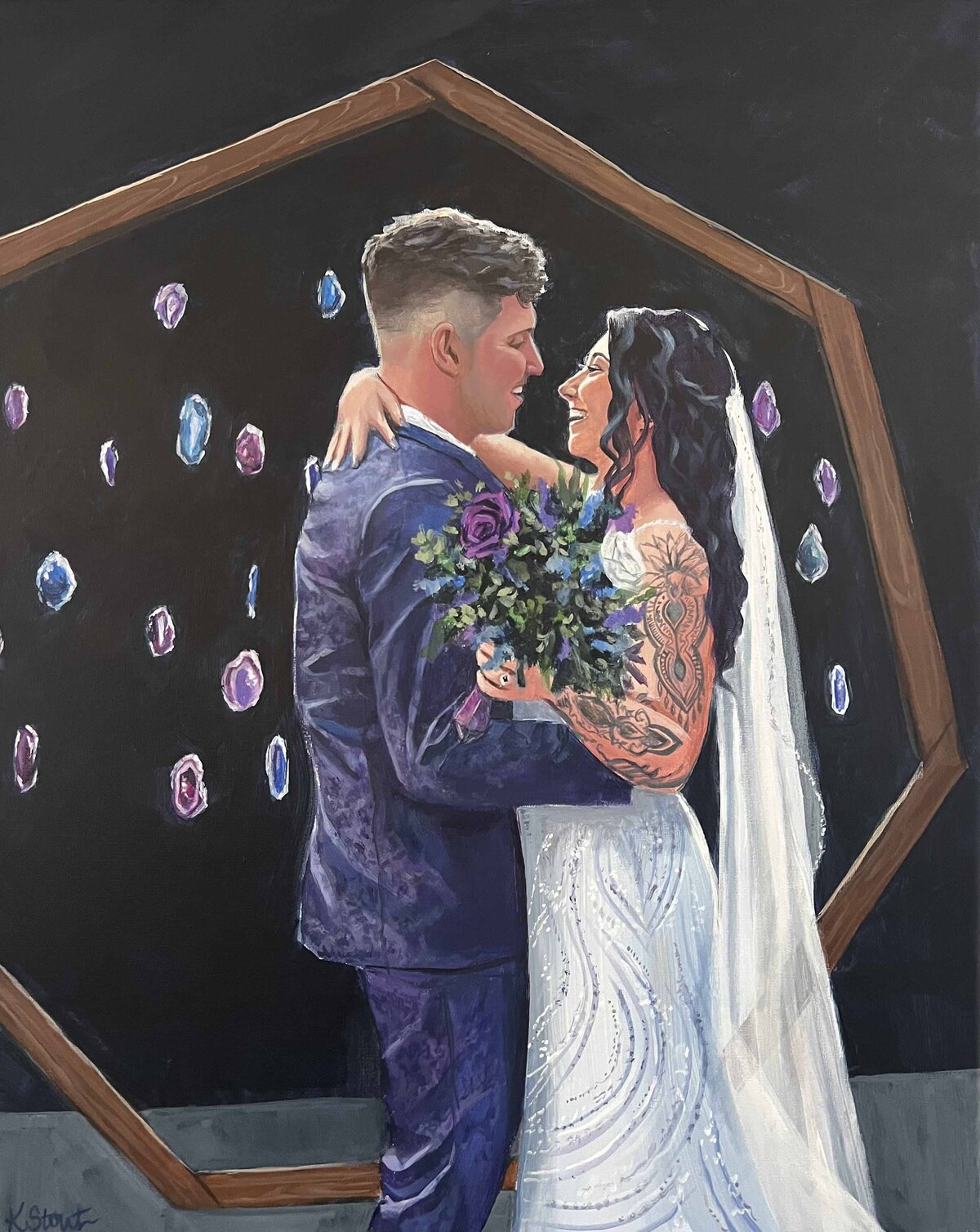 Aurora Illinois Live Wedding Painting