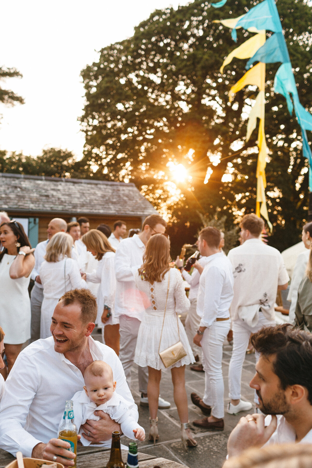 White Party for wedding welcome drinks at Kingston Estate