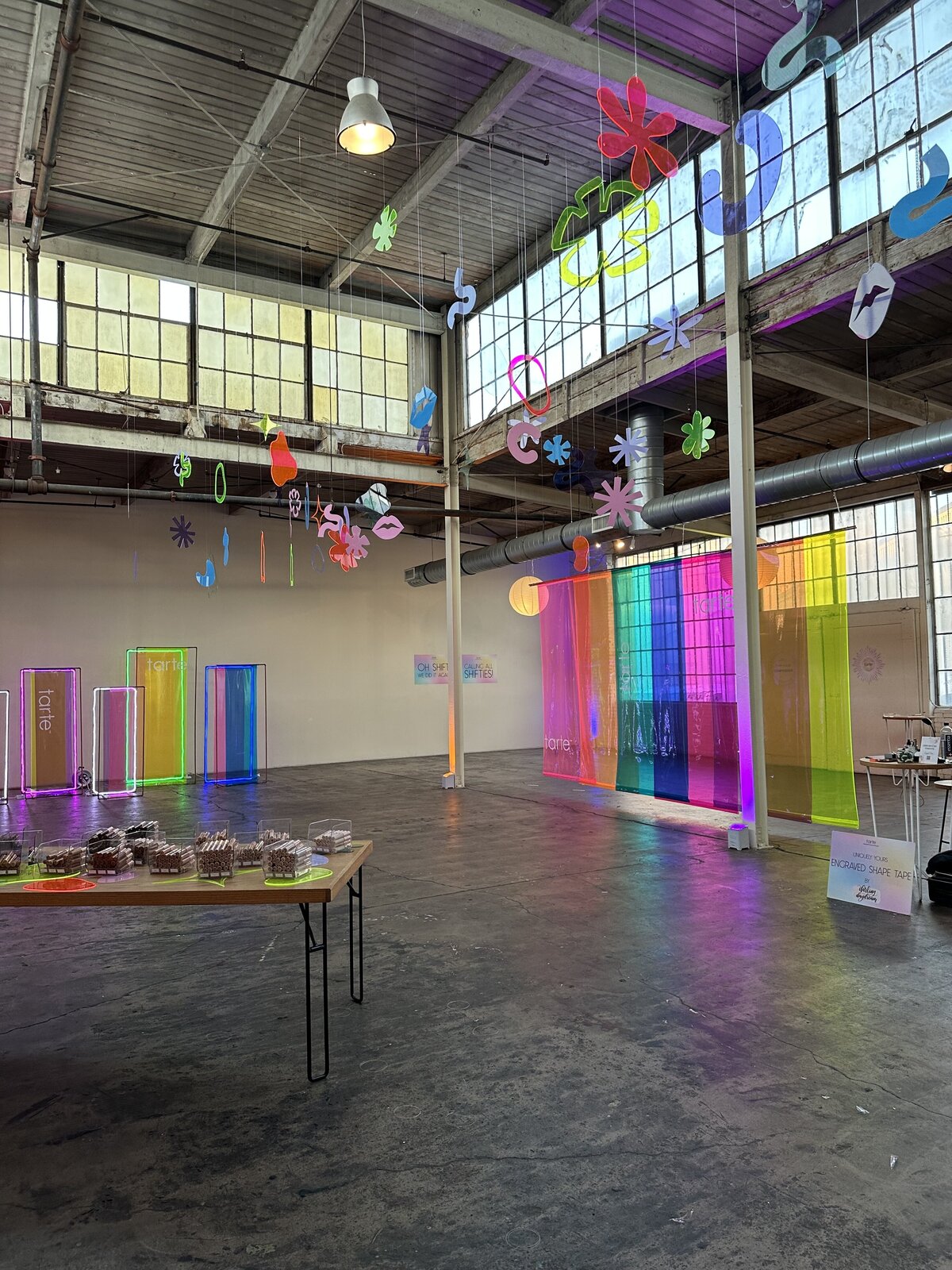 Tarte beauty activation by The Works Collective | custom poolside event installation in Palm Springs, California.
