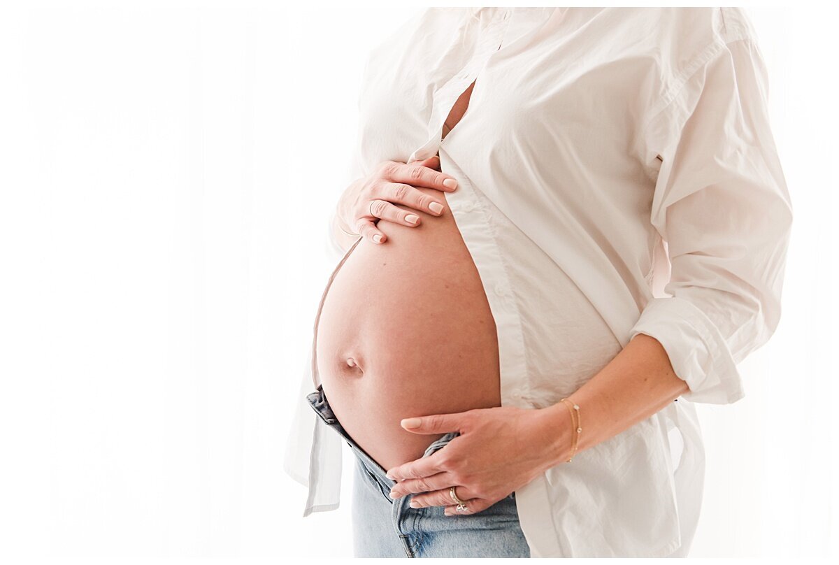 mom baby bump photo by maternity photographer boston ma​