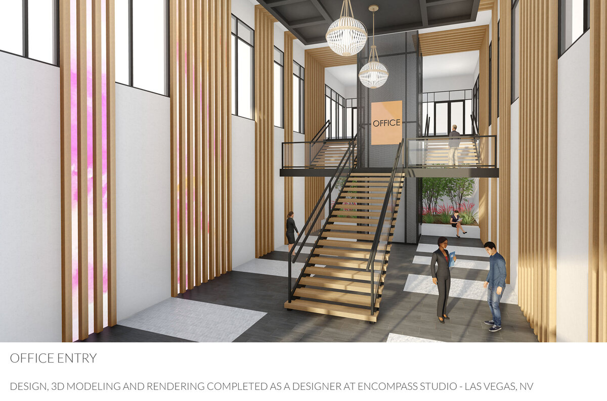 Office rendering and 3d modeling for Las Vegas office building