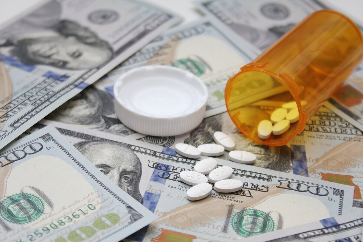 Prescription Pills Money US currency Apex benefits RX Cards