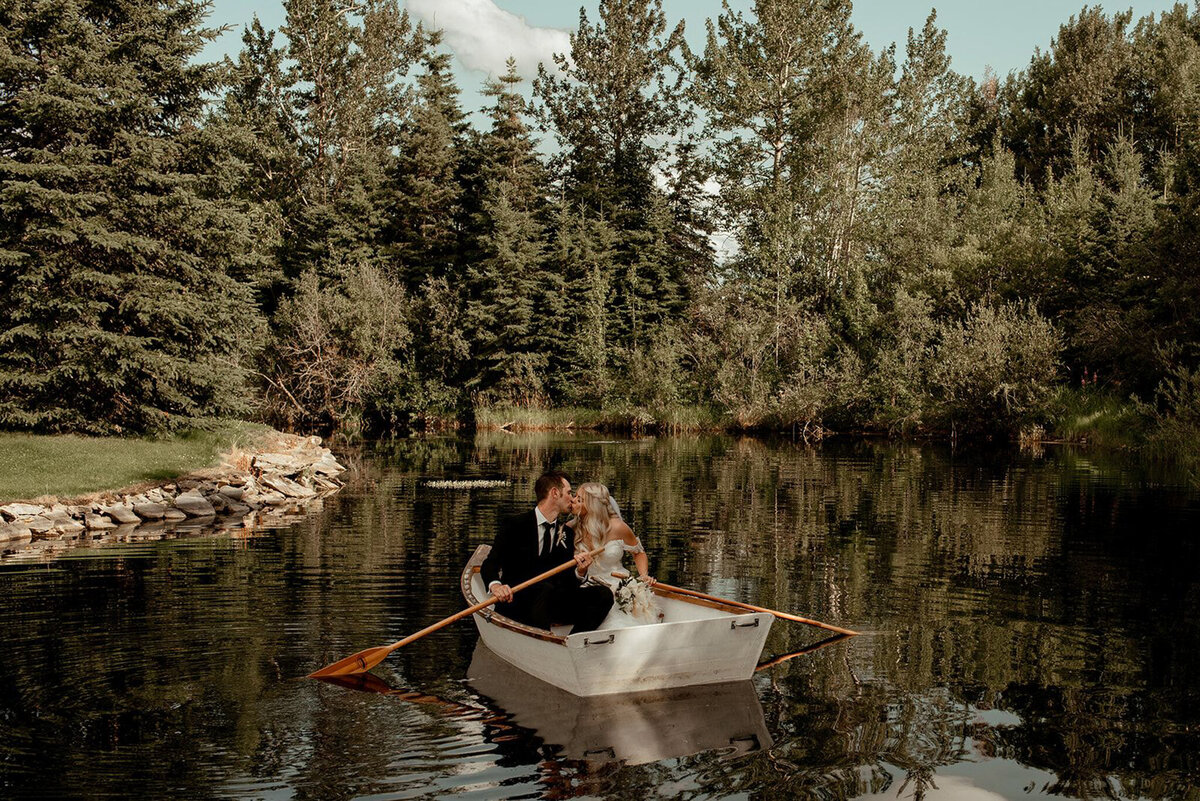 Pine & Pond, a natural picturesque wedding venue in Ponoka, AB, featured on the Brontë Bride Vendor Guide.