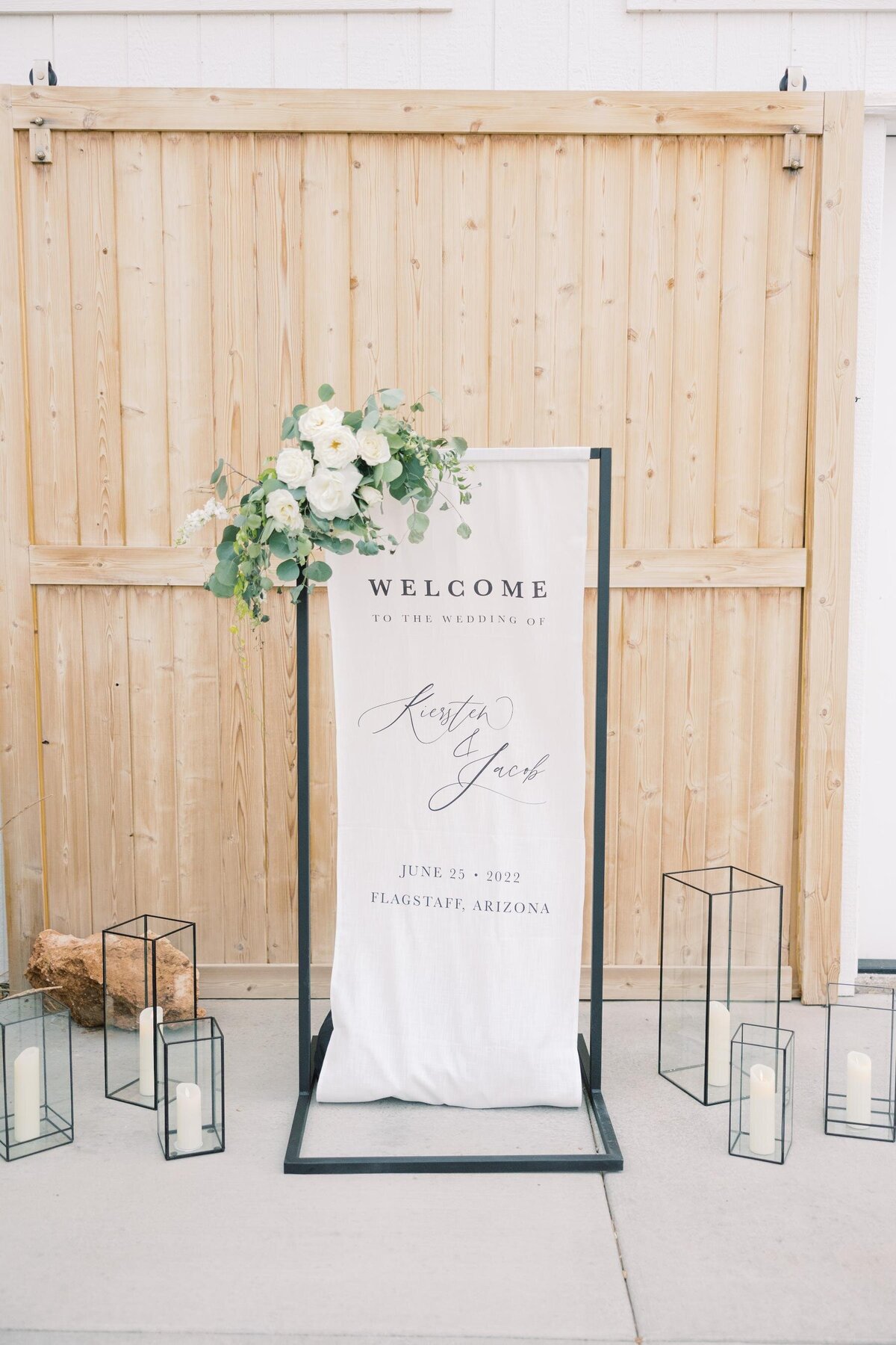 modern-fabric-wedding-welcome-sign