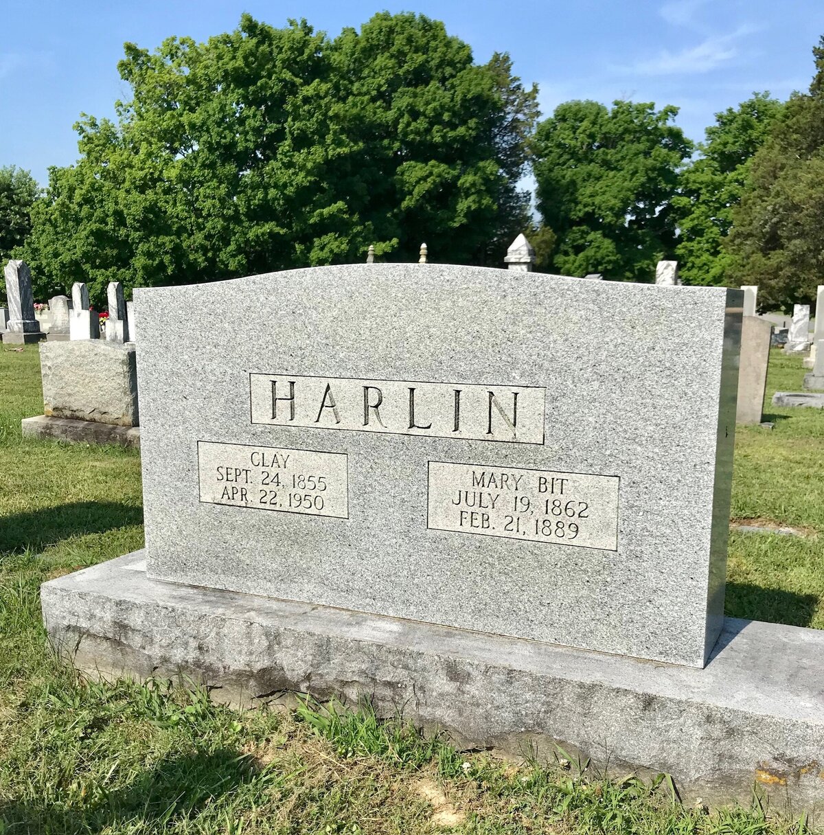 34. Clay Harlin and Mary Bit gravesite