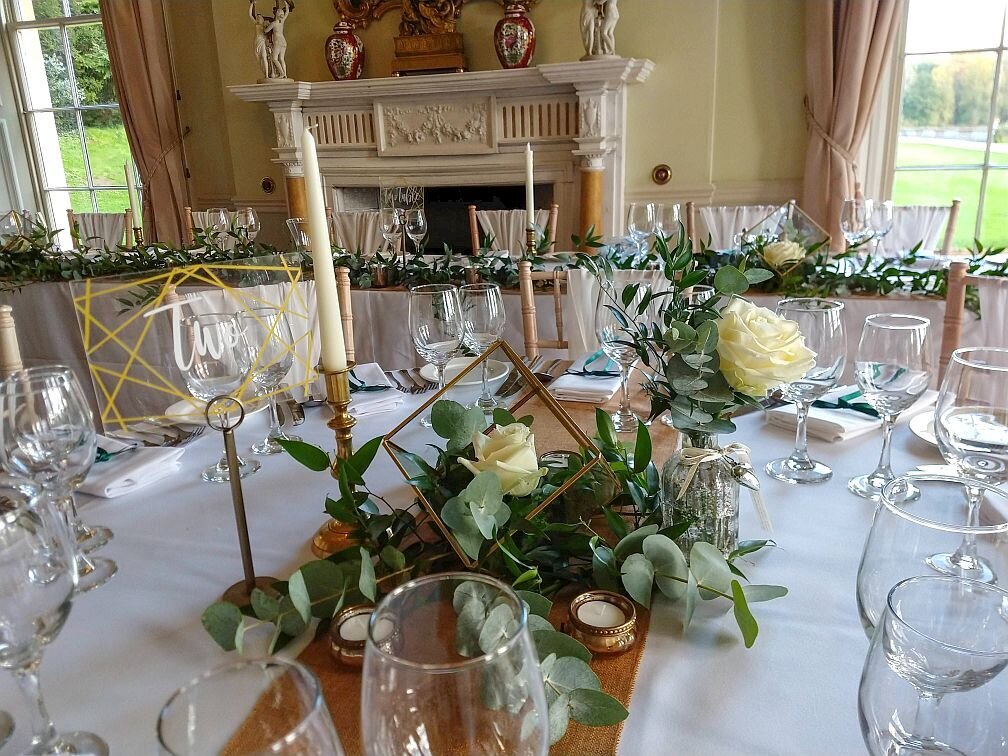 Green and gold foliage wedding 7