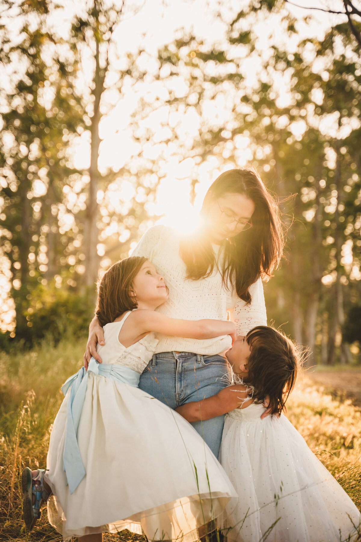 Outdoor family photography with golden Bay Area light — natural fine art style