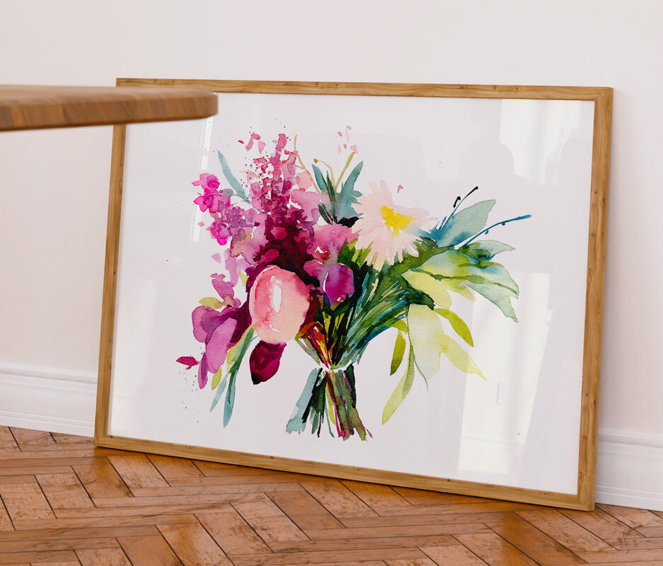 aquarelle-encadre-fleurs