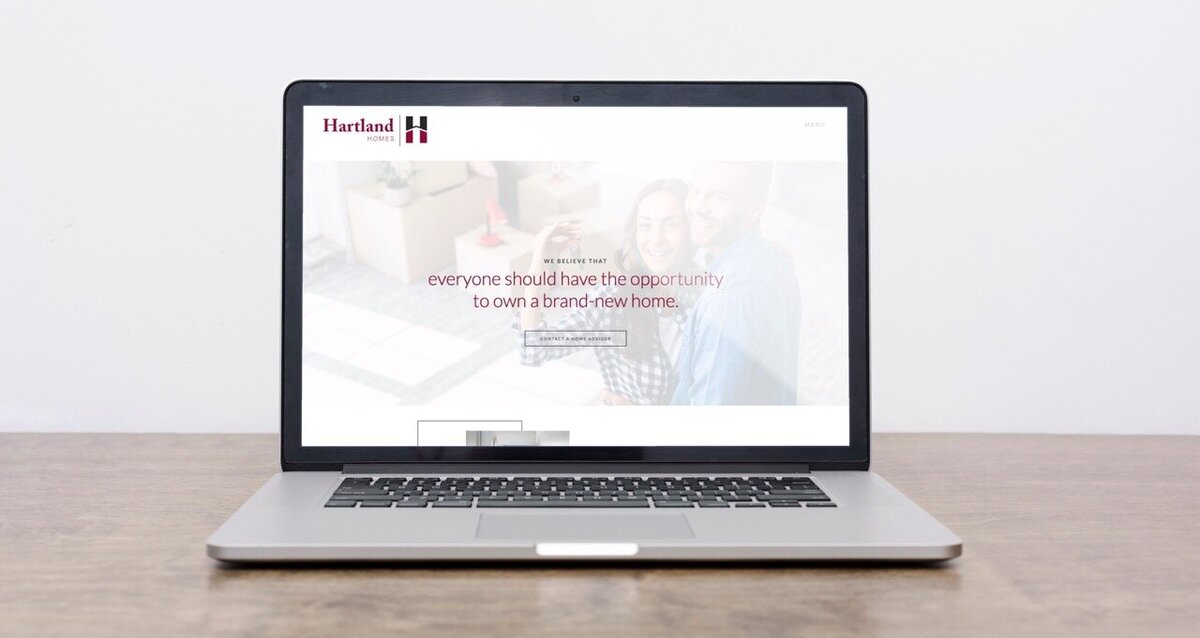 Hartland Homes Website Mockup Large