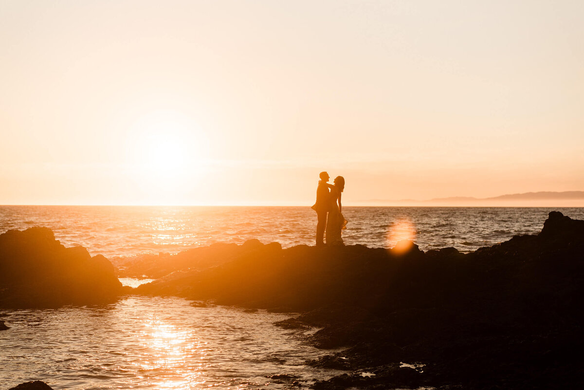 Bride and Groom on their wedding day in Washington State.