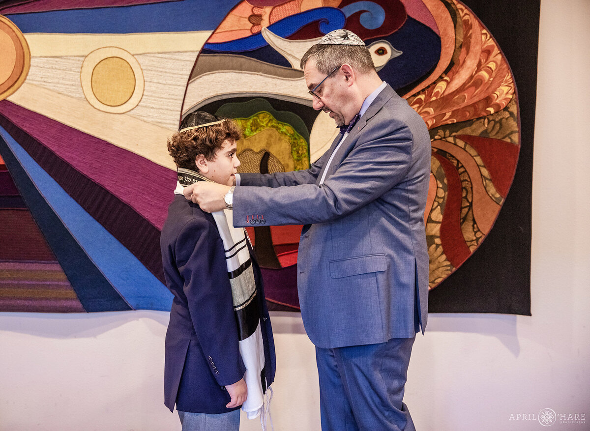 Blessing from the Rabbi Before a Bar Mitzvah in Denver Colorado