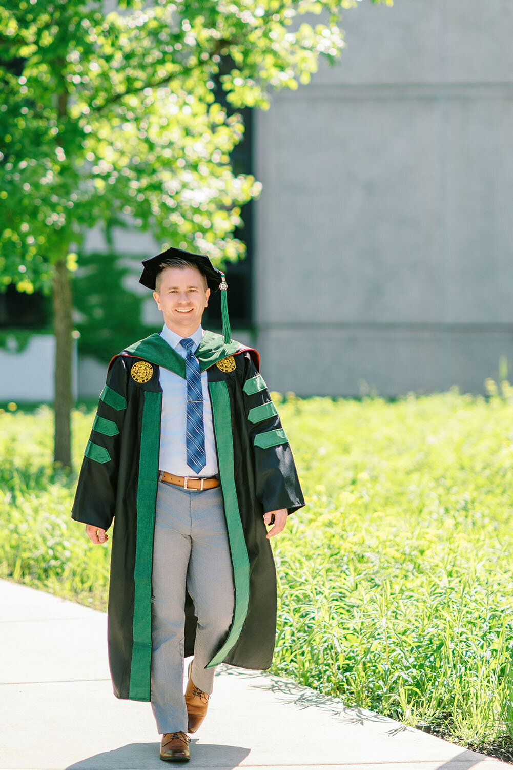 Loyola University Chicago cap and gown photos at Loyola Medical Center