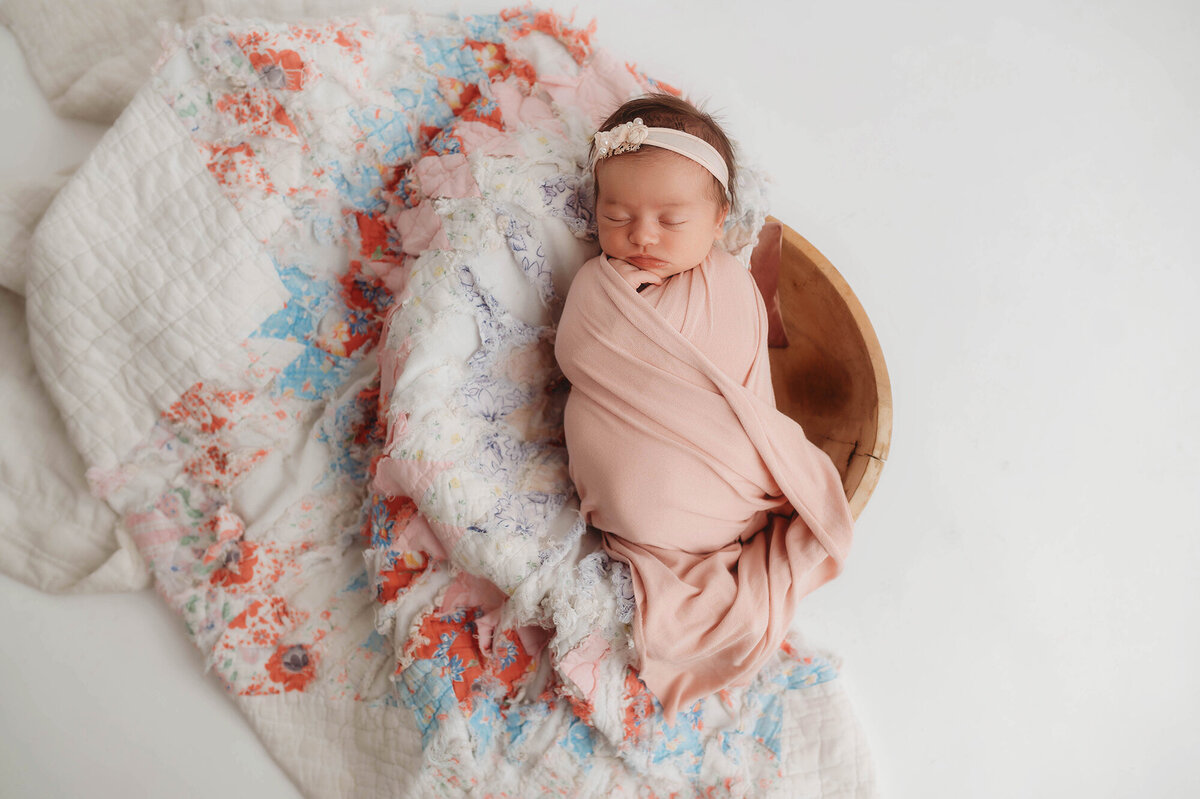 Infant posed for Newborn Photos in Charleston, SC.