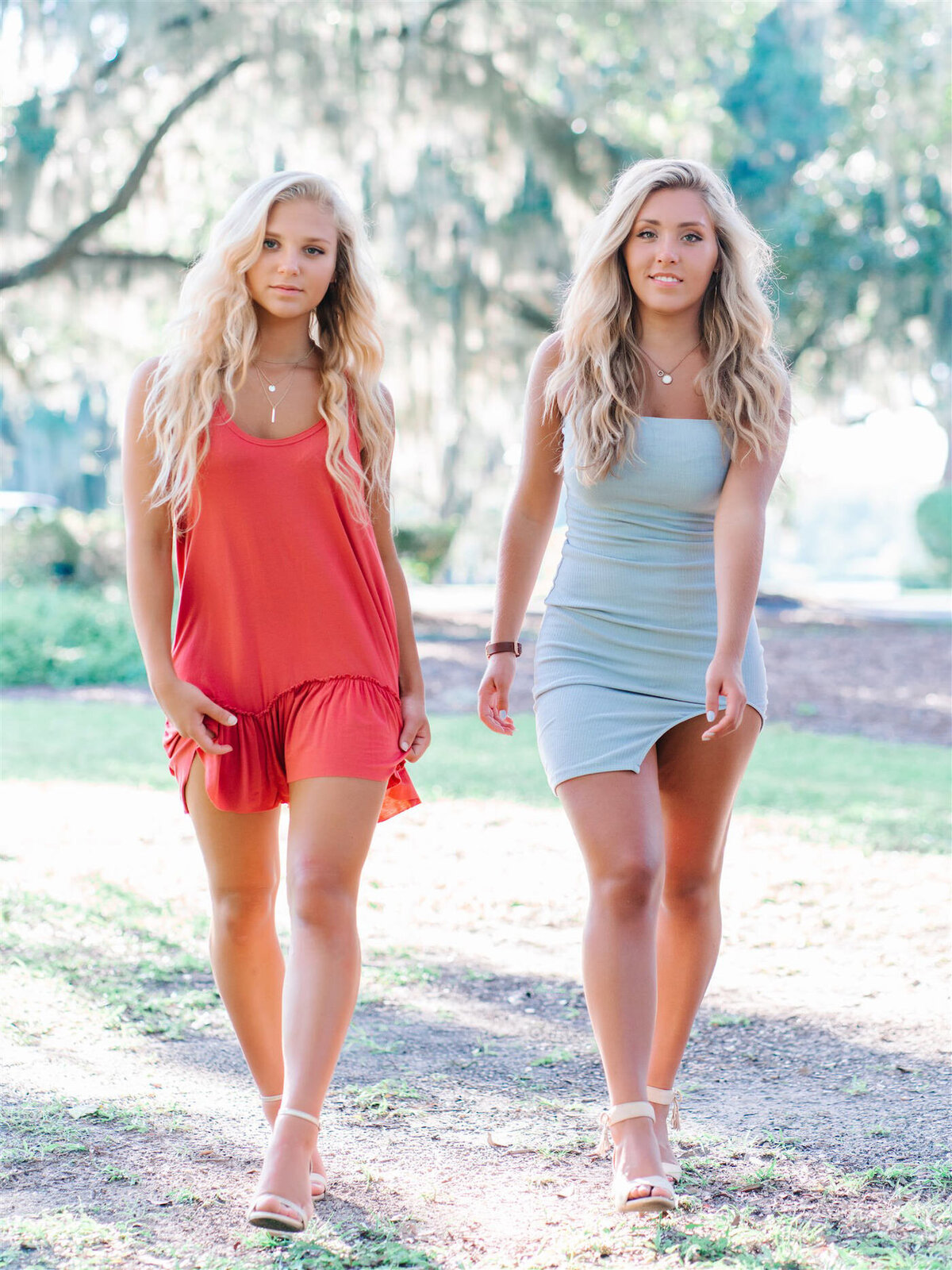 Fun, vibrant senior photos with set of twins senior girls shot in Myrtle Beach
