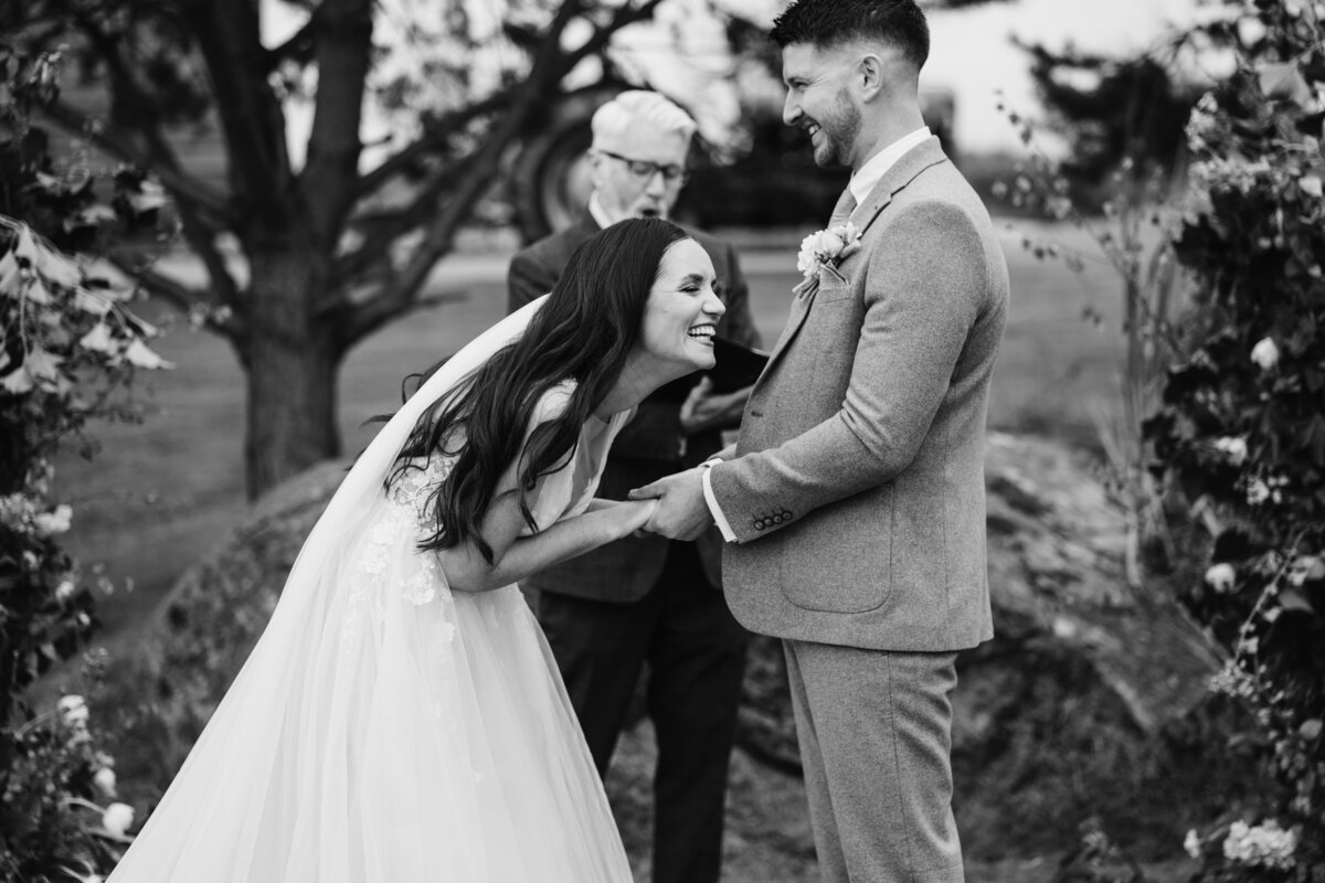 A fun wedding ceremony at The Walled Garden Fife
