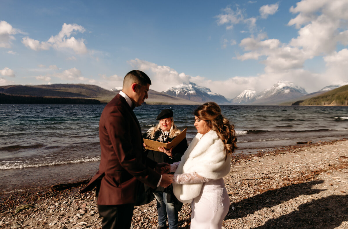 elopement ceremony by lake