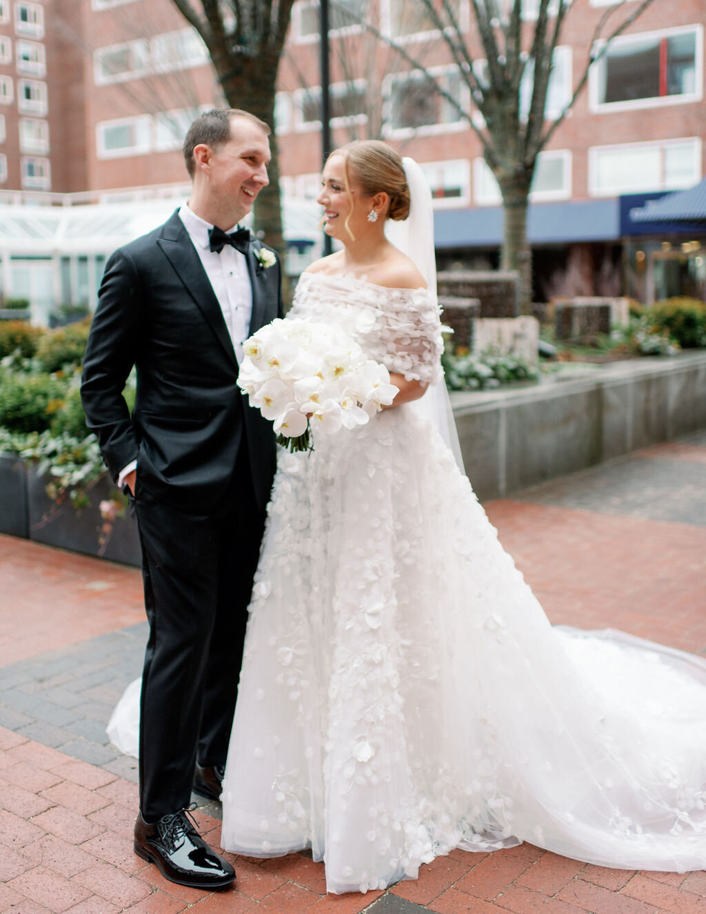 Bride and Groom Country Club Wedding in Boston