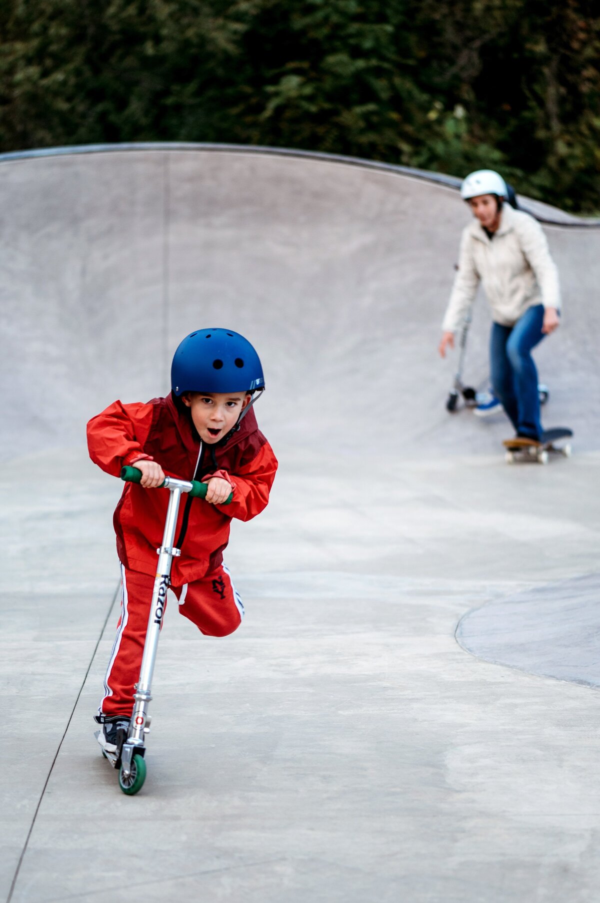 Child on fast scooter McKennaPattersonPhotography