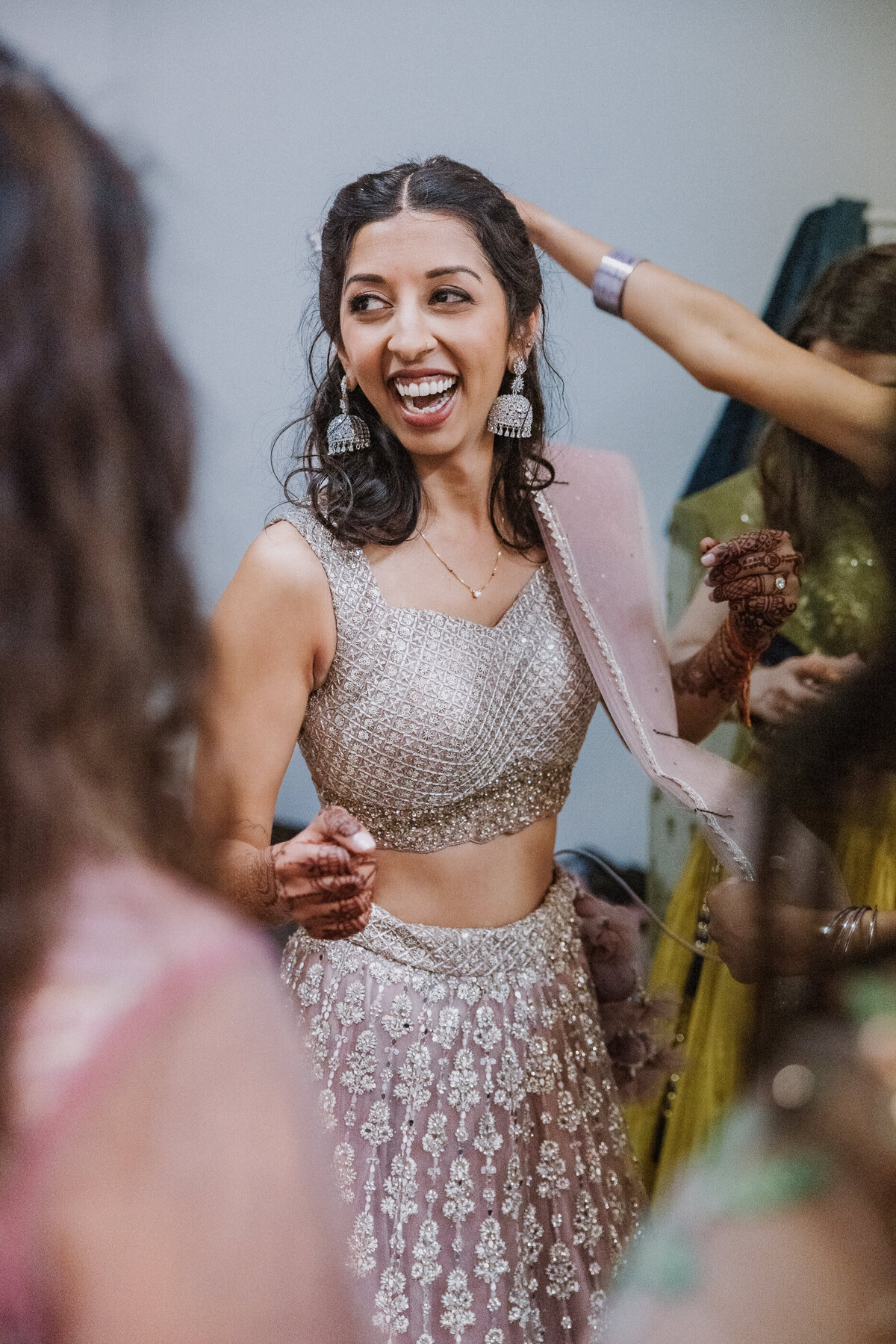 south asian american wedding in california red