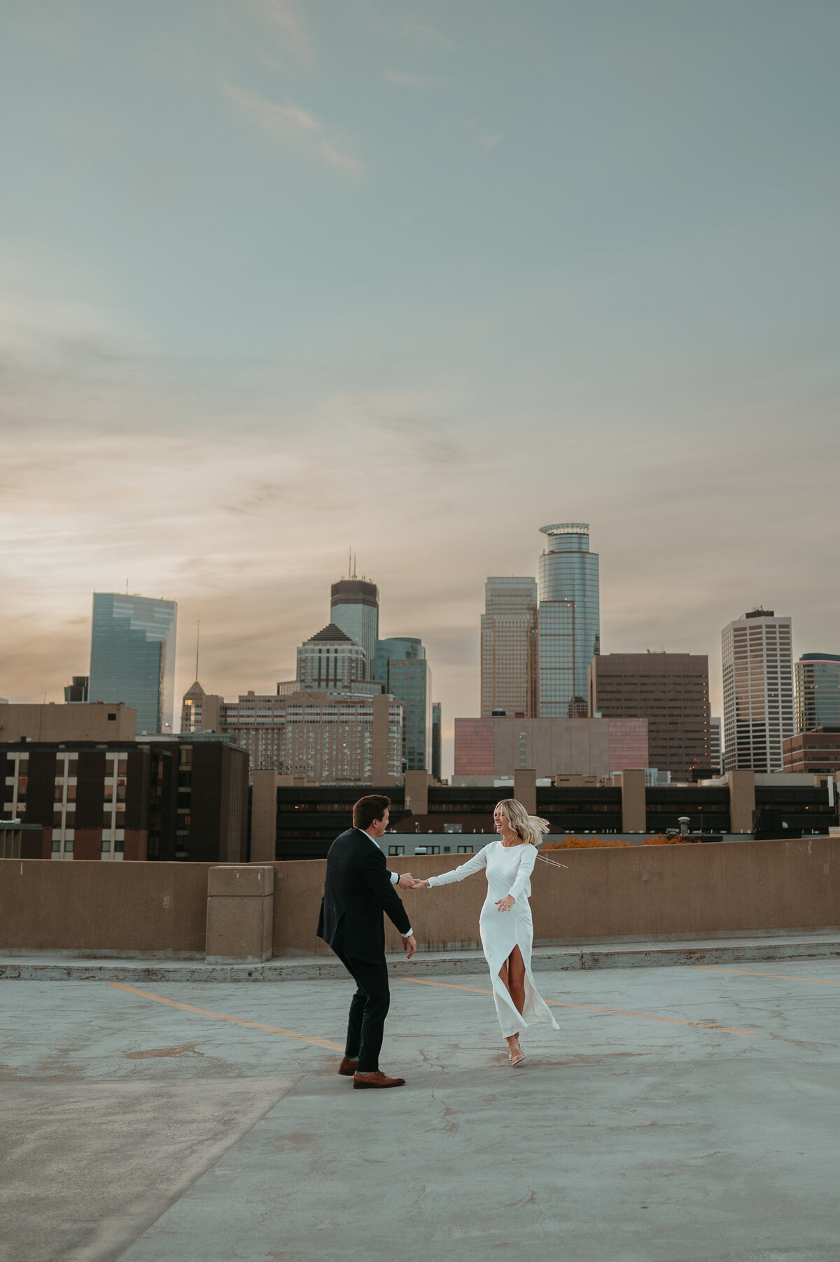 Kristin + Evan Rooftop Engagement-49