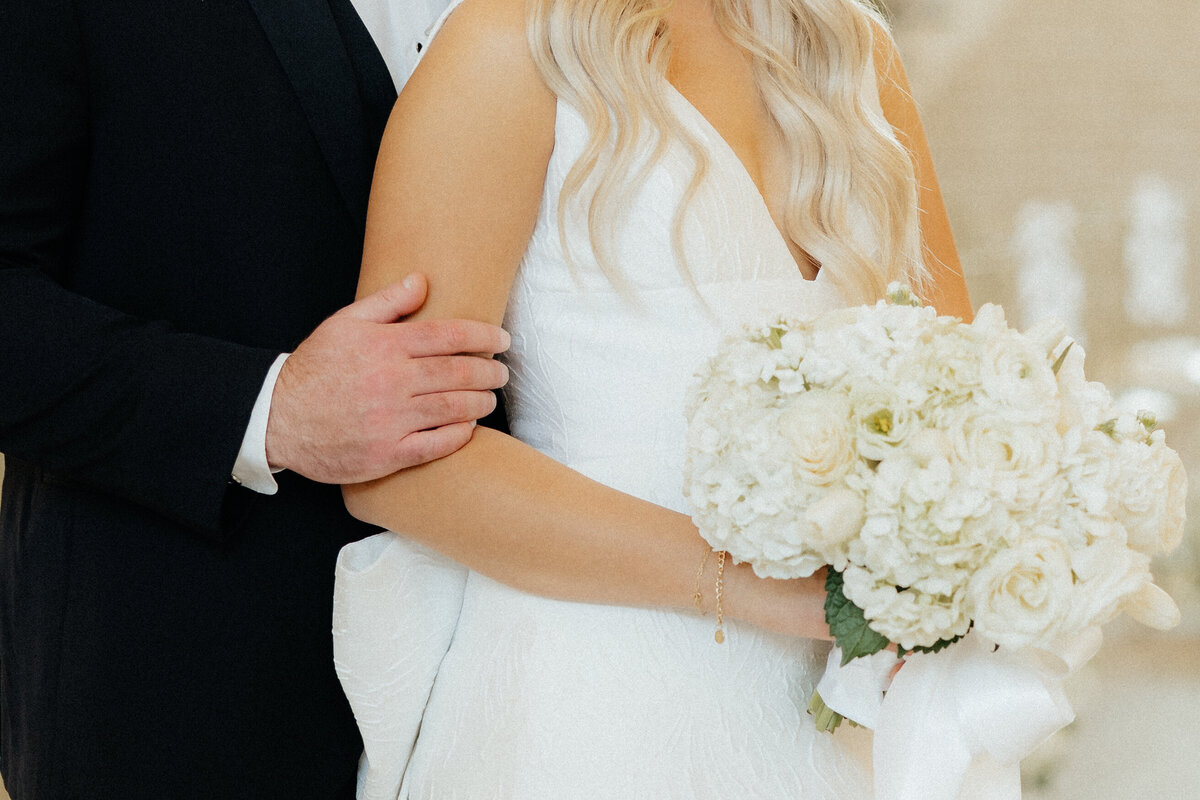 Details of the bride's bouquet.