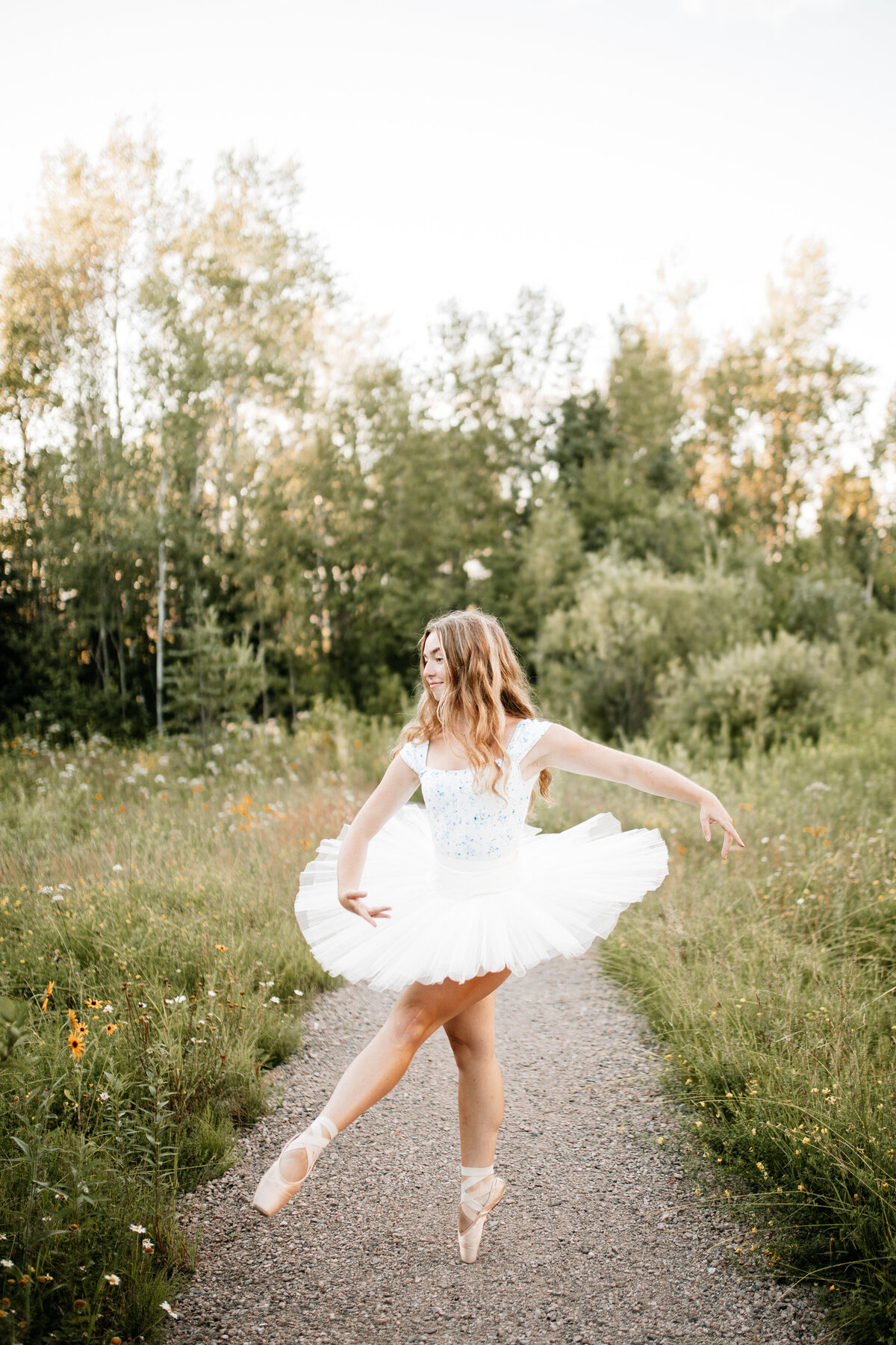 Outdoor ballet senior pictures in Duluth, Minnesota