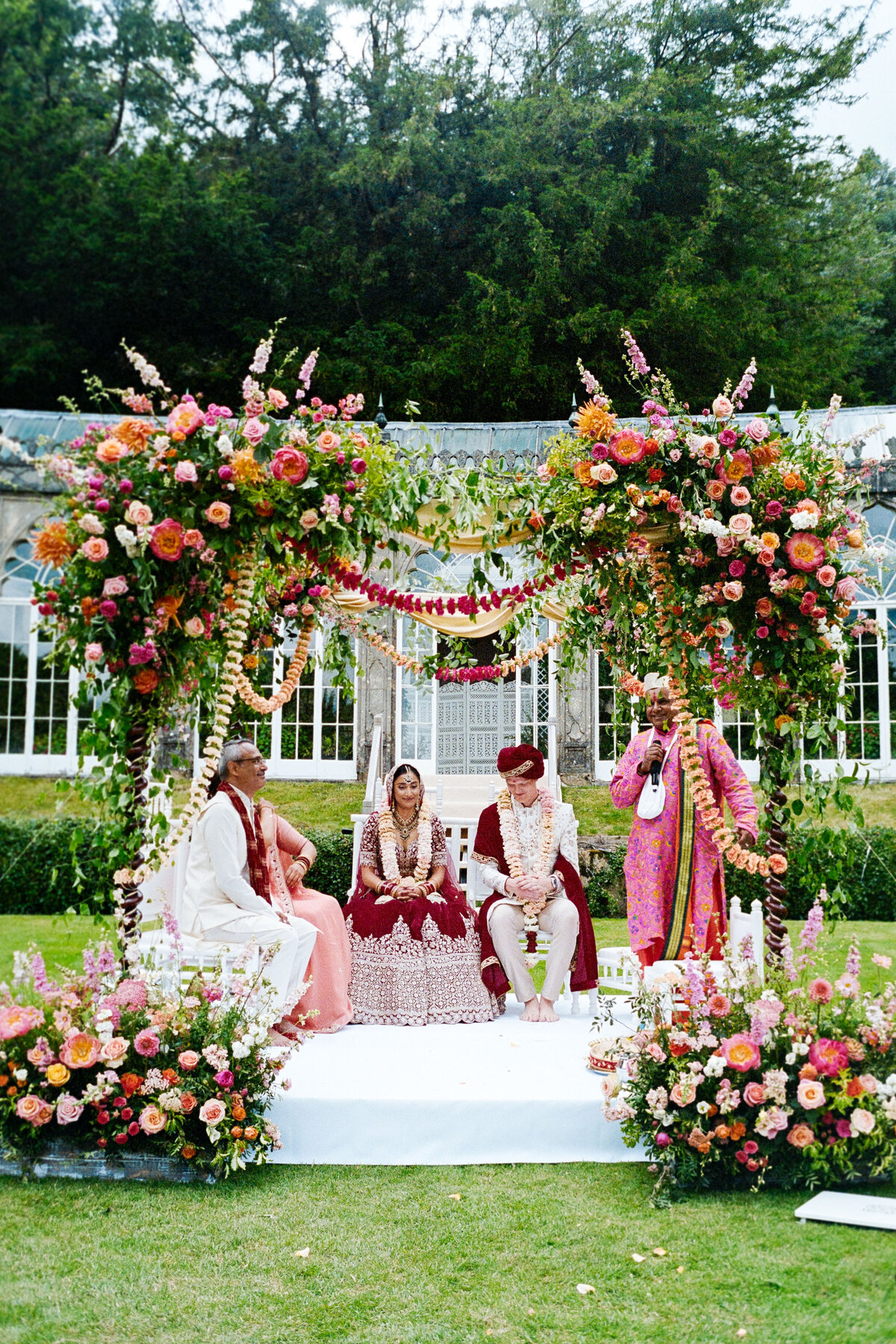 Indian wedding ceremony at Sezincote captured on 35mm