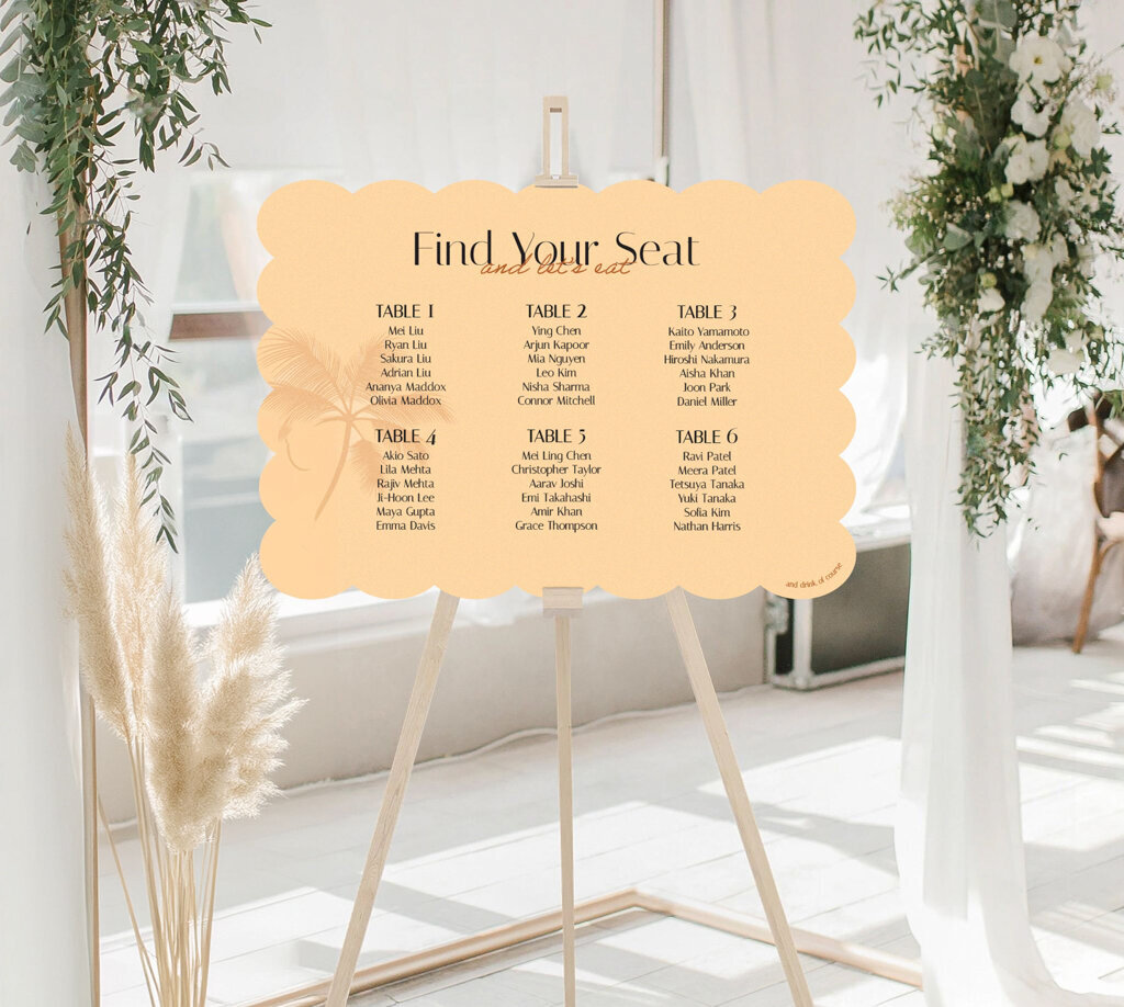 Custom wedding signage by Unadorned Stationery, wedding signage and stationery in Vancouver, British Columbia, featured on the Brontë Bride Vendor Guide.