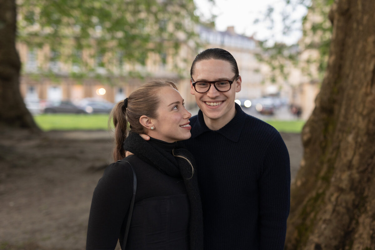 Editorial couple portrait in Bath