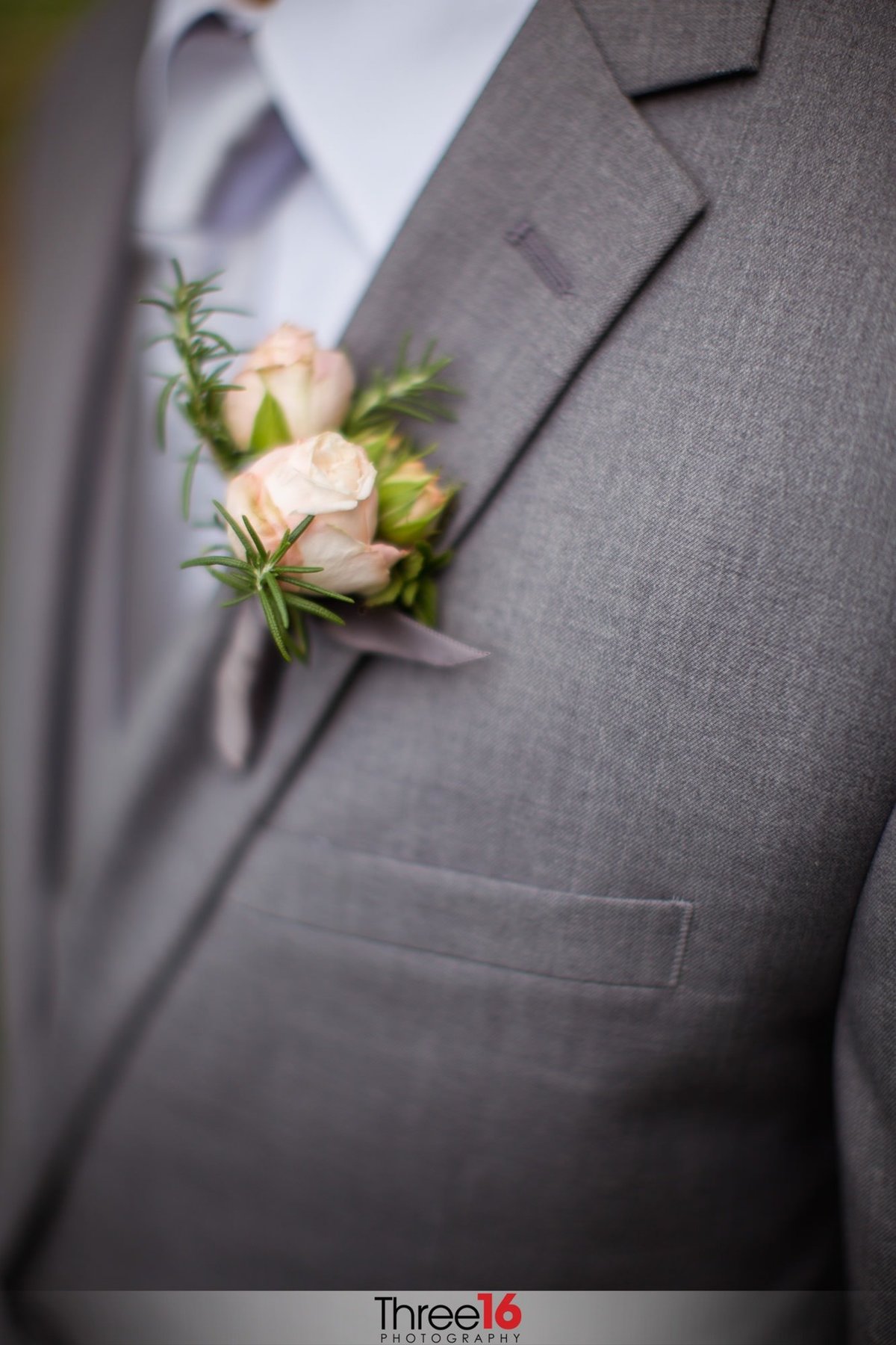Groom with his boutonniere
