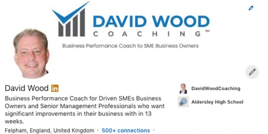 Client LinkedIn profile after