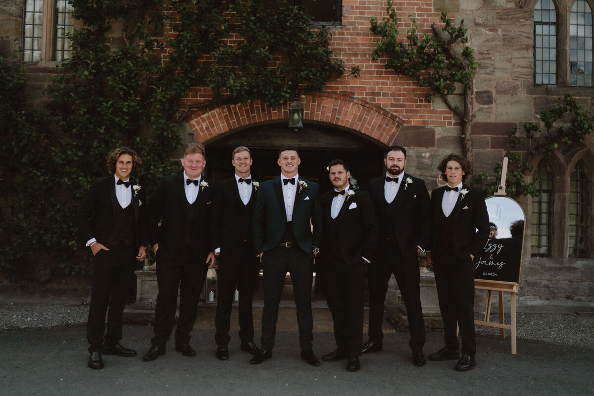 Grooms party at Brinsop Court