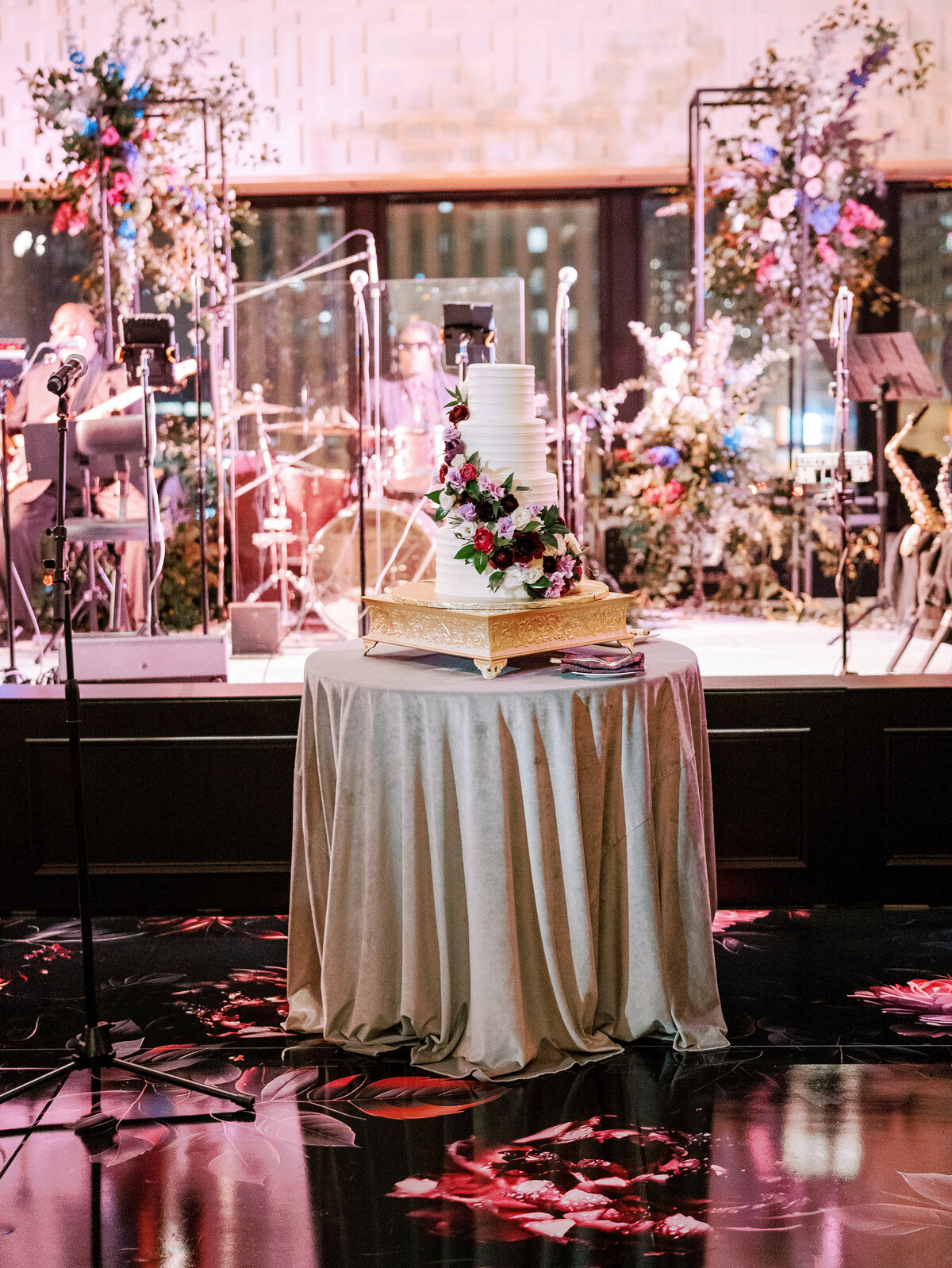 Langham Wedding with Moody Tones and Printed Floral Dance Floor_14
