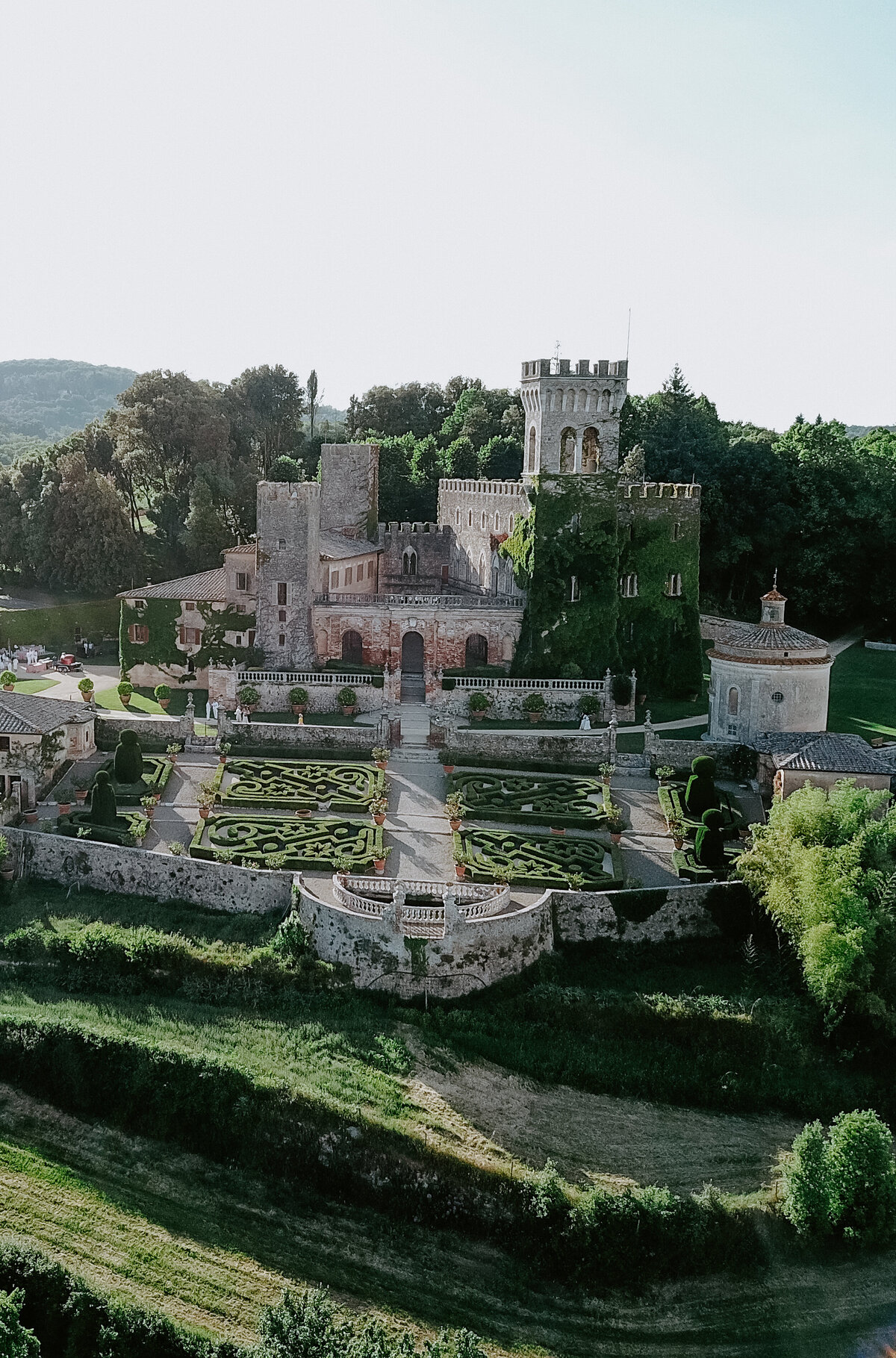 Drone photo of Cstello di Celsa, SIena Italy