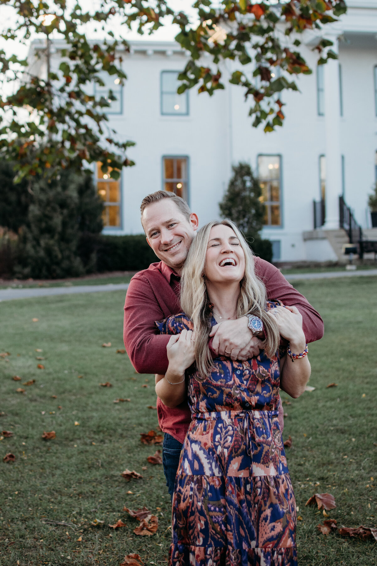 Playful couple portrait in Elmhurst IL