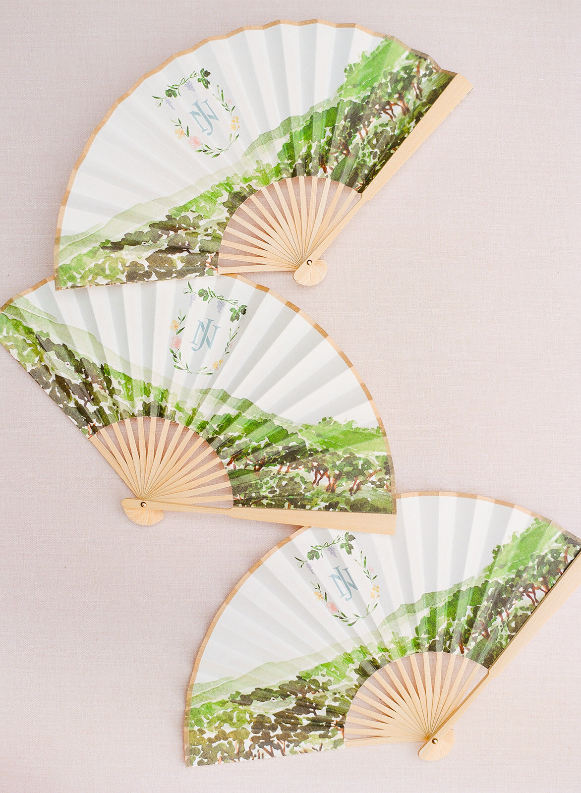 montage healdsburg custom wedding fans