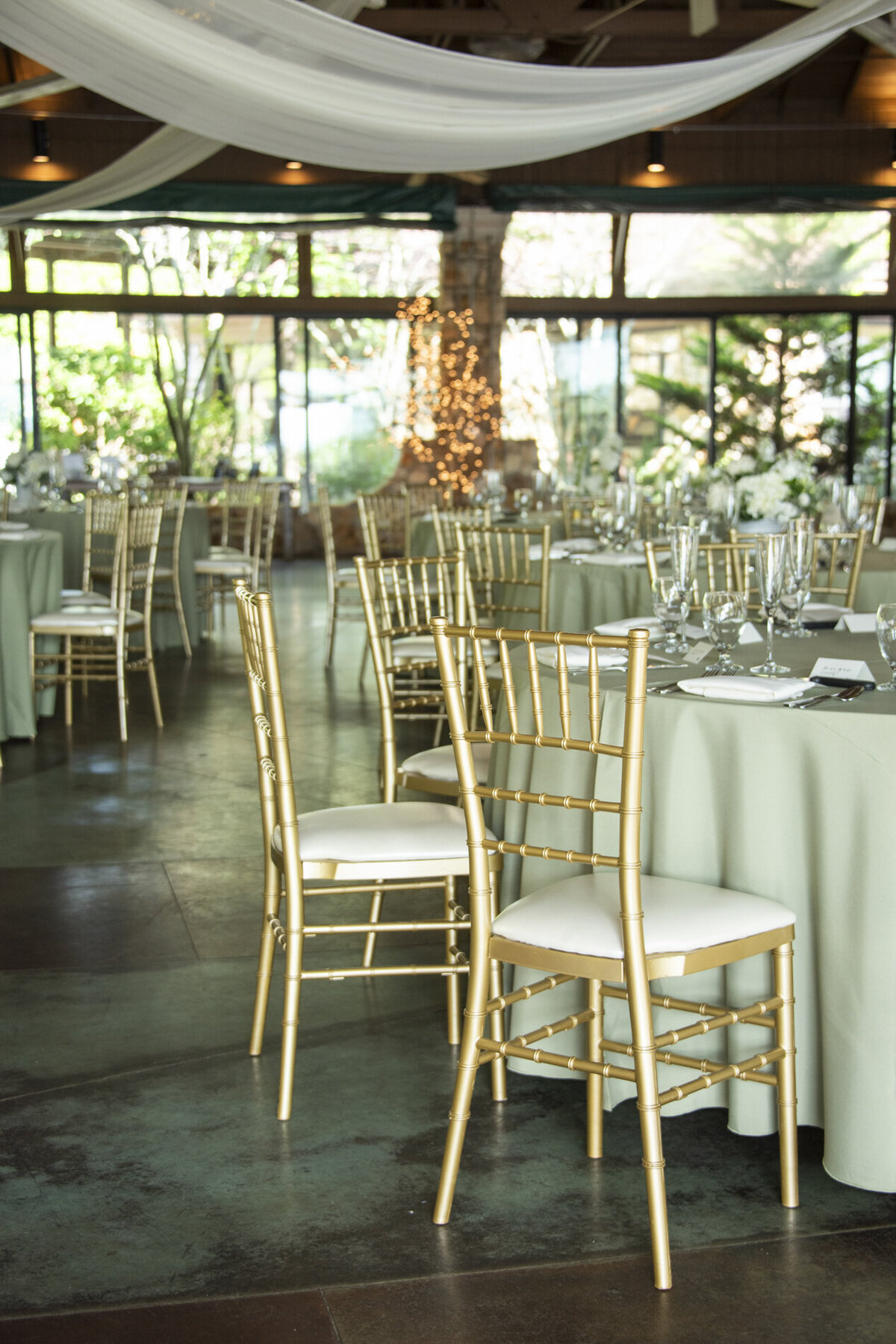 Crest Pavilion Asheville wedding reception table