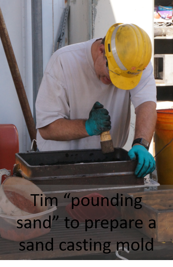Tim pounding sand
