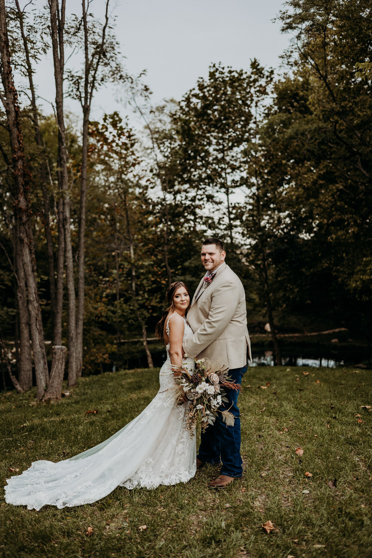 Outdoor Bride and Groom