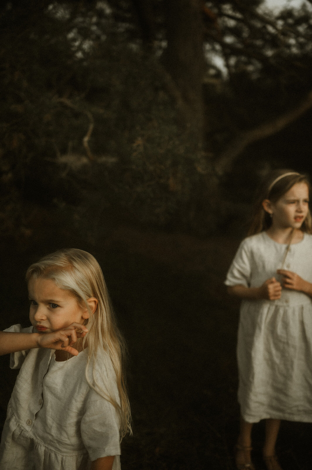 Gezinsfotografie in Nijlen tijdens golden hour – pure, spontane momenten vastgelegd in de heide.