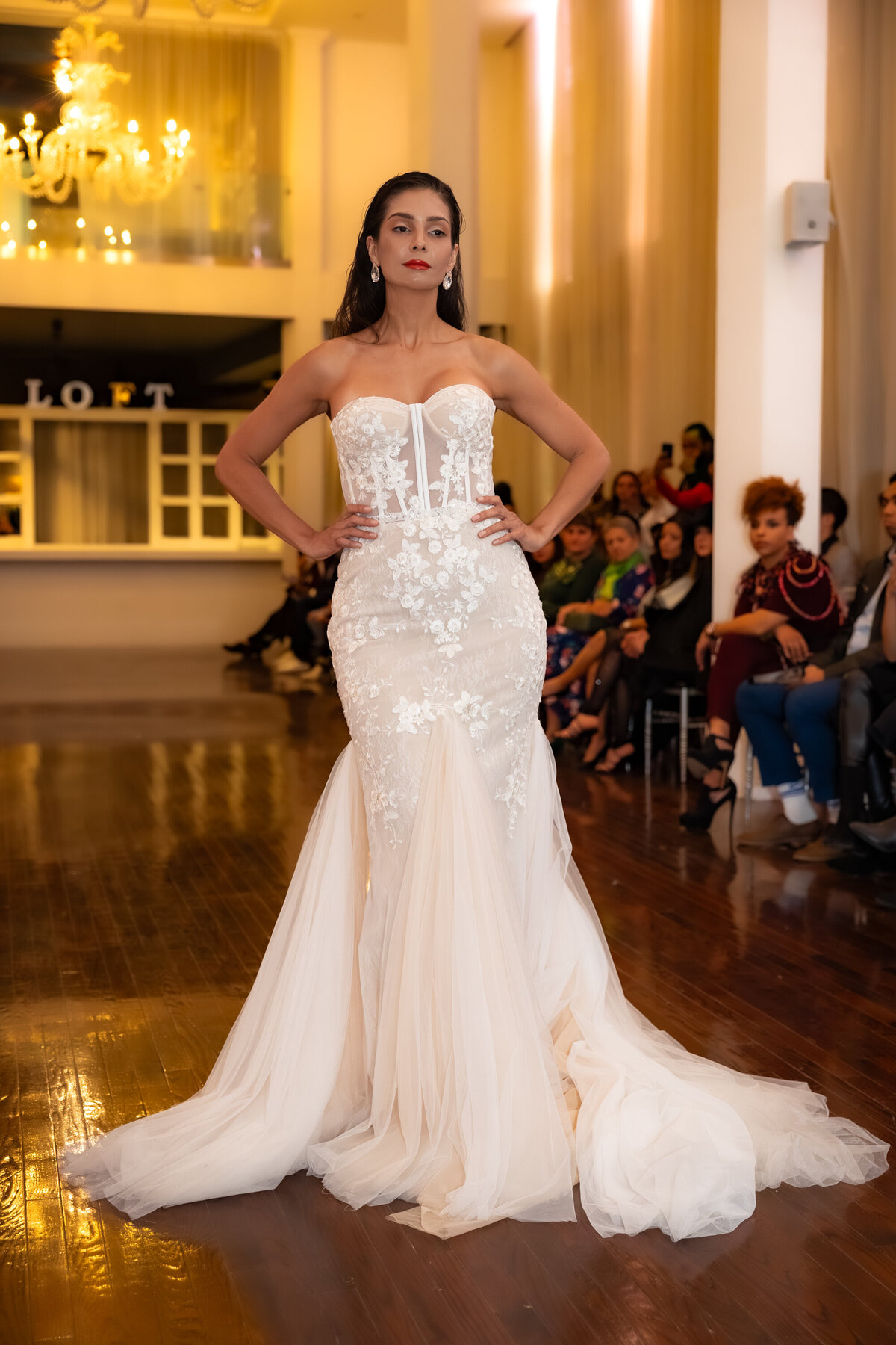 Haute couture wedding dress at the Cosmopolitan Fashion Week